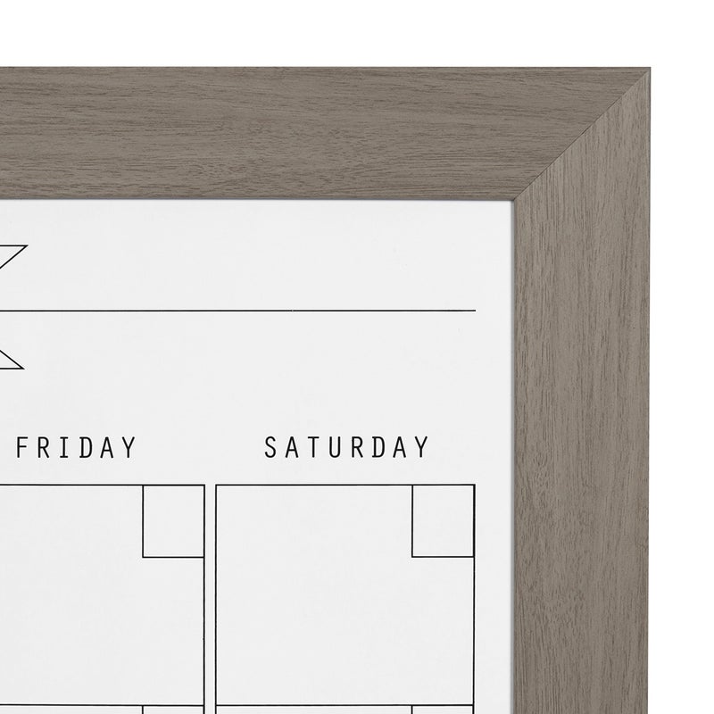 DesignOvation Beatrice Framed Magnetic Dry Erase Monthly Calendar, 23x29, Gray - Image 3